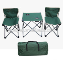 Folding table chair set for camping